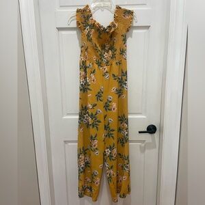 Floral Yellow Jumpsuit